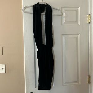 ASOS DESIGN VELVET BLACKLESS DRESS